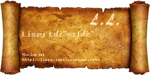Liszy László névjegykártya