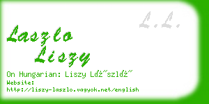 laszlo liszy business card